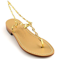 Canfora Jacqueline Sandals in Gold - Via Coquina