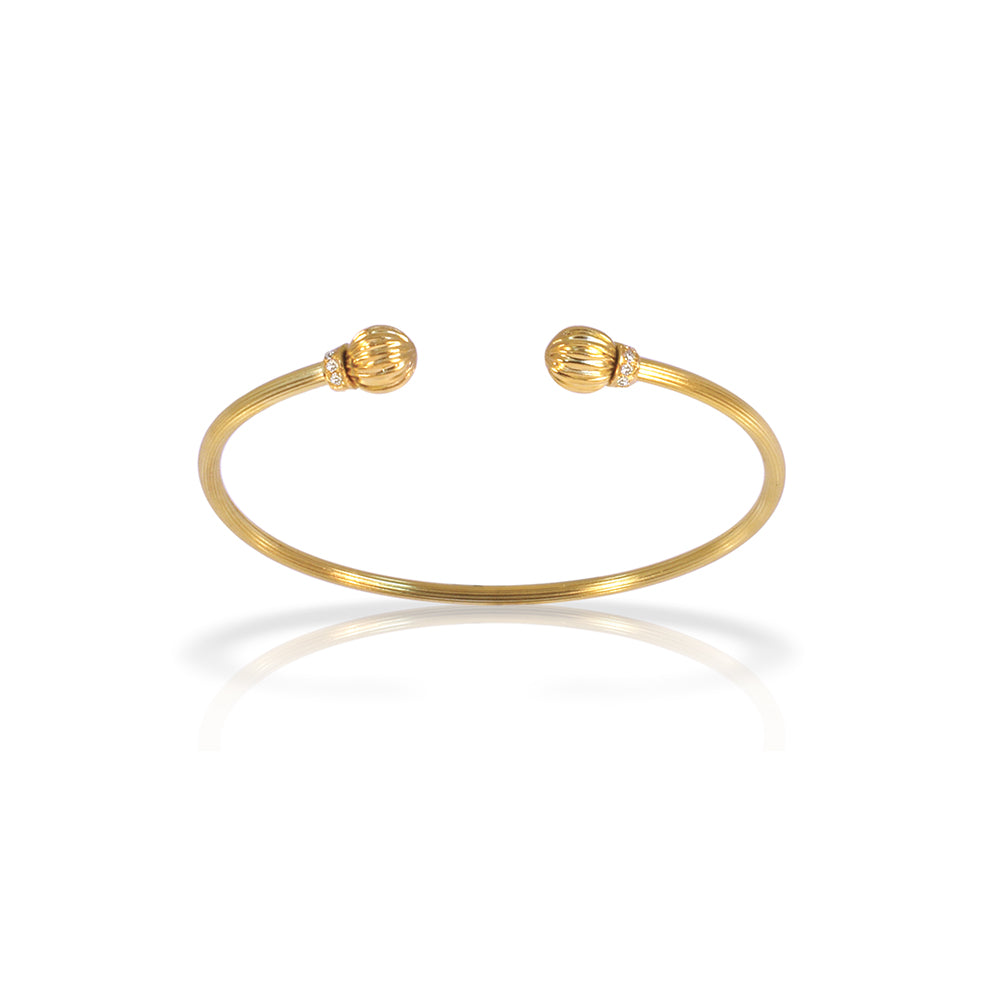 LALAoUNIS Boule Open Cuff Bracelet18K Gold