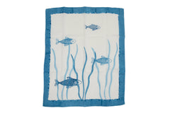 Via Coquina | Stamperia Bertozzi Poseidonia Indigo Linen Tea Towel