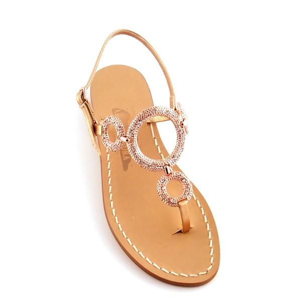 Via Coquina | Canfora Pamela Sandals in Rose Gold